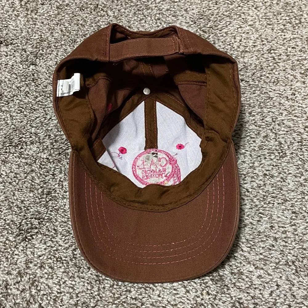 Embroidered Cal Ranch Brown and Pink Hat